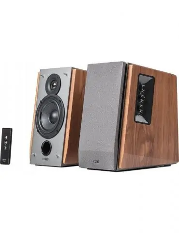 Boxe edifier 2.0 rms:  60w (2 x 13w 2 x 17w) telecomanda wireless volum bass treble dual rca brown r1600tiii   (include tv 10lei - Tik.ro