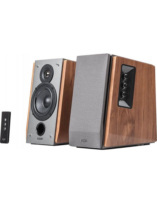 Boxe edifier 2.0 rms:  60w (2 x 13w 2 x 17w) telecomanda wireless volum bass treble dual rca brown r1600tiii   (include tv 10lei