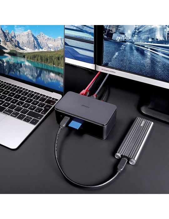 Lindy DST-Pro USB4 Tip dock Antracit