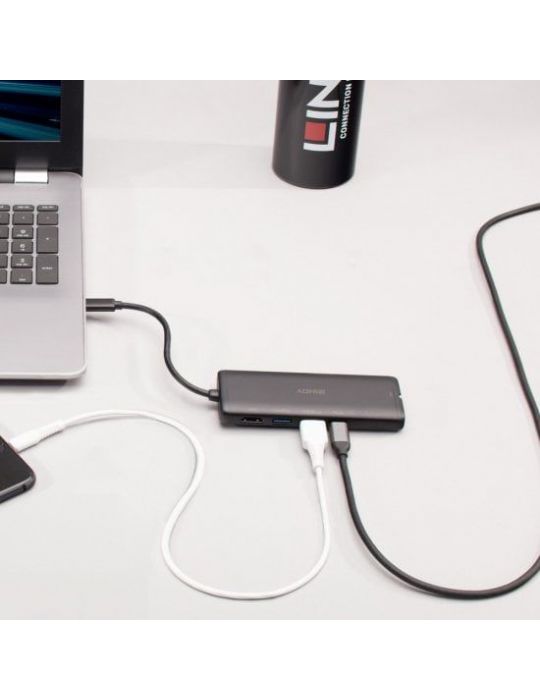 Lindy 43358 stații de andocare și replicatoare de porturi pentru calculatoare portabile Prin cablu USB 3.2 Gen 1 (3.1 Gen 1)