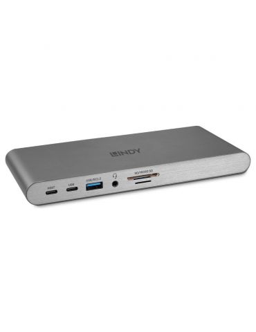 Lindy DST-Pro 5K Prin cablu USB 3.2 Gen 1 (3.1 Gen 1) Type-C Argint - Tik.ro