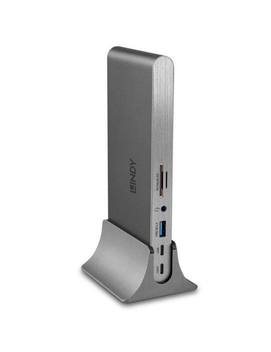 Lindy DST-Pro 5K Prin cablu USB 3.2 Gen 1 (3.1 Gen 1) Type-C Argint