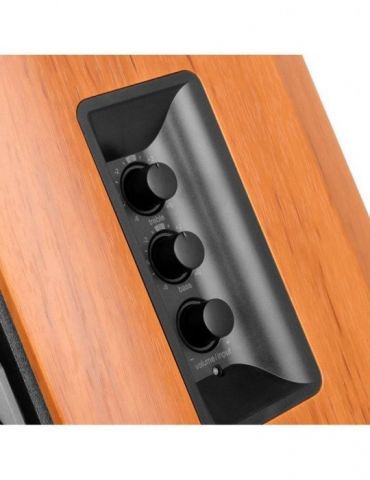 Boxe edifier 2.0 rms:  42w (2 x 21w) telecomanda wireless volum bass treble brown r1380t-br  (include tv 10lei) Edifier - 1