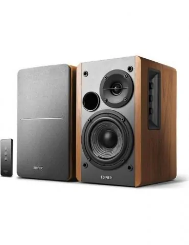 Boxe edifier 2.0 rms:  42w (2 x 21w) telecomanda wireless volum bass treble brown r1280t  (include tv 10lei) Edifier - 1 - Tik.ro