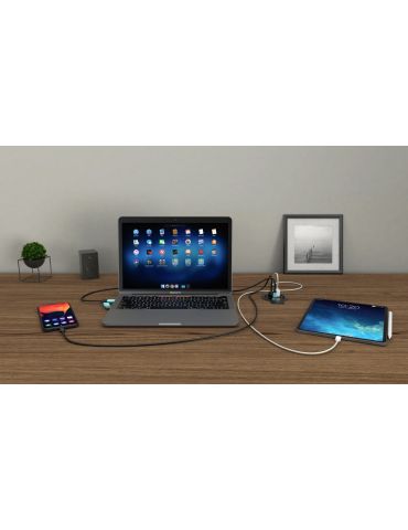 i-tec CHARGER96WD încărcătoare pentru dispozitive mobile Universală Negru AC Încărcare rapidă De interior