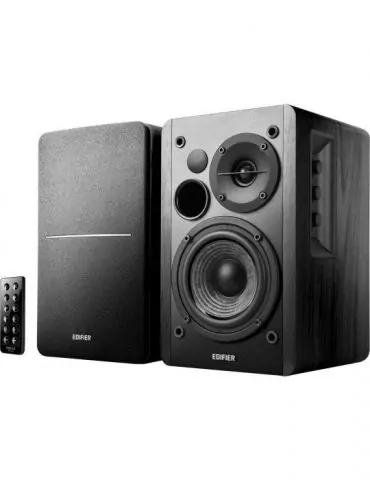 Boxe edifier 2.0 rms:  42w (2 x 21w) bluetoth telecomanda wireless volum bass treble  optical  black r1280db  (include tv 10lei) - Tik.ro