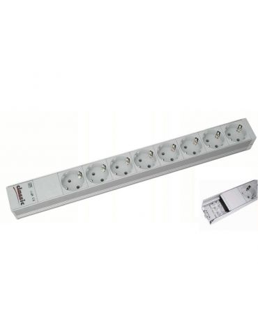 Pdu bachmann 1u pt. rack 19 inch 8 prize schuko intrare schuko max 16 a cablu 2 m gri 333.416 (include tv 3.50lei) Bachmann - 1