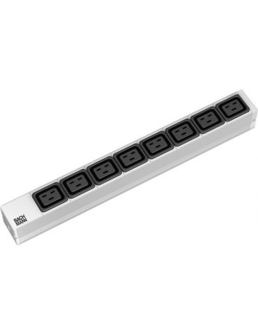 Pdu bachmann 1u pt. rack 19 inch 8 prize iec intrare iec max 16 a cablu 2 m negru / argintiu 333.815 (include tv 3.50lei) Bachma