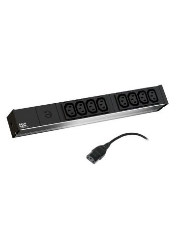 Pdu bachmann 1u pt. rack 19 inch 8 prize iec intrare iec max 10 a cablu 2 m negru 333.54 (include tv 3.50lei) Bachmann - 1 - Tik.ro