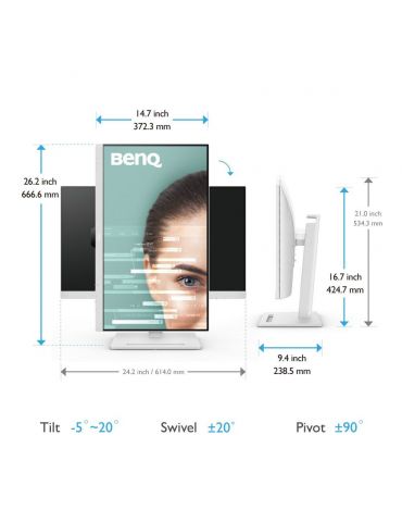 BenQ GW3290QT monitoare LCD 68,6 cm (27") 2560 x 1440 Pixel Quad HD LED Alb