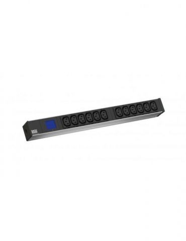 Pdu bachmann 1u pt. rack 19 inch 12 prize iec intrare schuko max 16 a cablu 2 m negru 800.2055 (include tv 3.50lei) Bachmann - 1