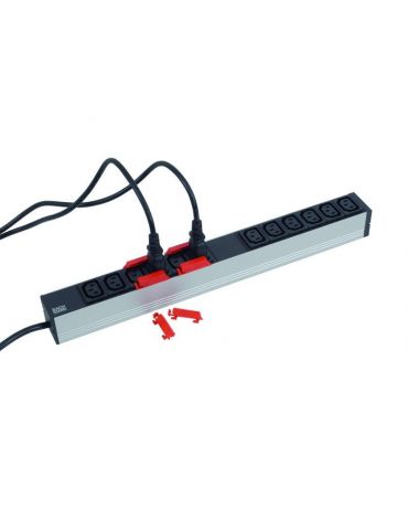 Pdu bachmann 1u pt. rack 19 inch 12 prize iec intrare schuko max 16 a cablu 2 m negru 333.616 (include tv 3.50lei) Bachmann - 1