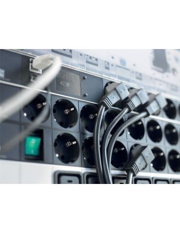 Pdu bachmann 1u pt. rack 19 inch 12 prize iec intrare schuko max 16 a cablu 2 m negru 333.616 (include tv 3.50lei) Bachmann - 1