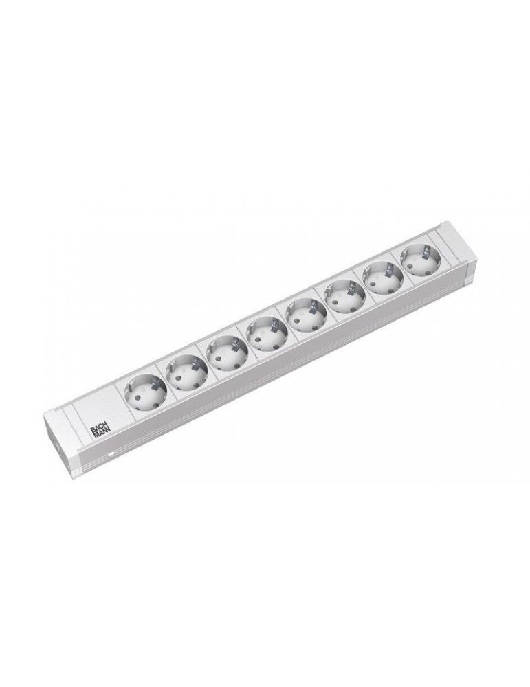 Pdu bachmann 1.5u pt. rack 19 inch 8 prize schuko intrare schuko max 16 a cablu 2 m gri 333.001 (include tv 1.5 lei)