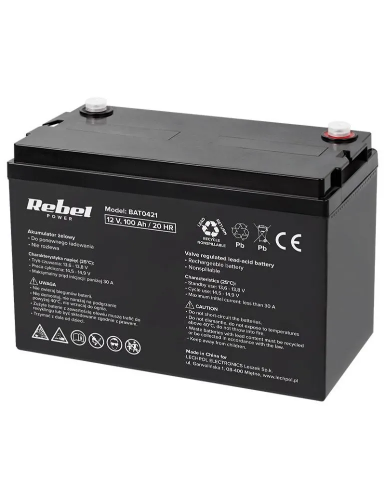 Rebel Acumulator gel 12v 100ah rebel