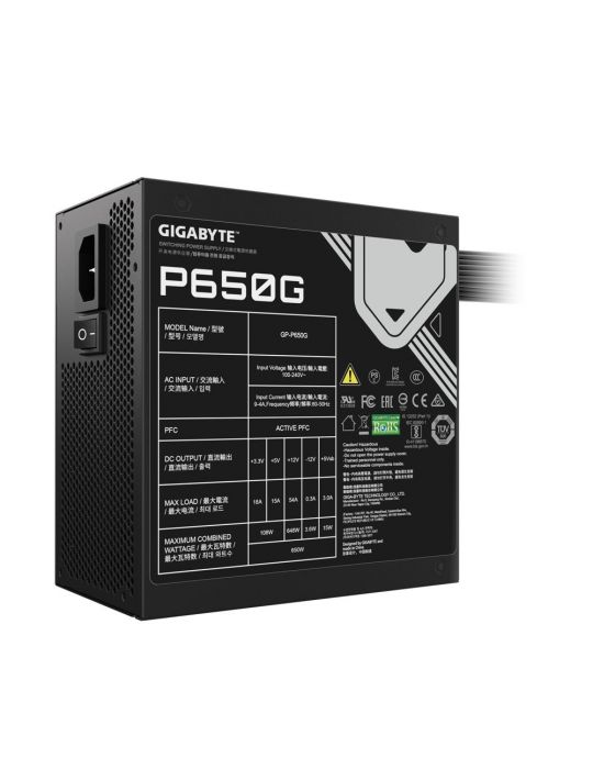 Gigabyte GP-P650G unități de alimentare cu curent 650 W 20+4 pin ATX ATX Negru