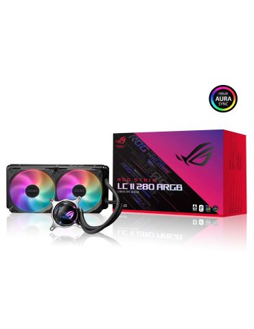 ASUS ROG STRIX LC II 280 ARGB Procesor Răcire lichidă all-in-one 14 cm Negru 1 buc.