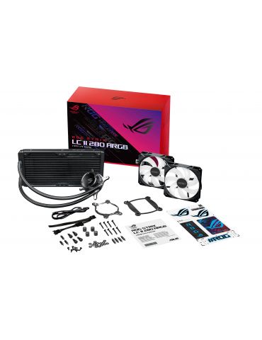 ASUS ROG STRIX LC II 280 ARGB Procesor Răcire lichidă all-in-one 14 cm Negru 1 buc.