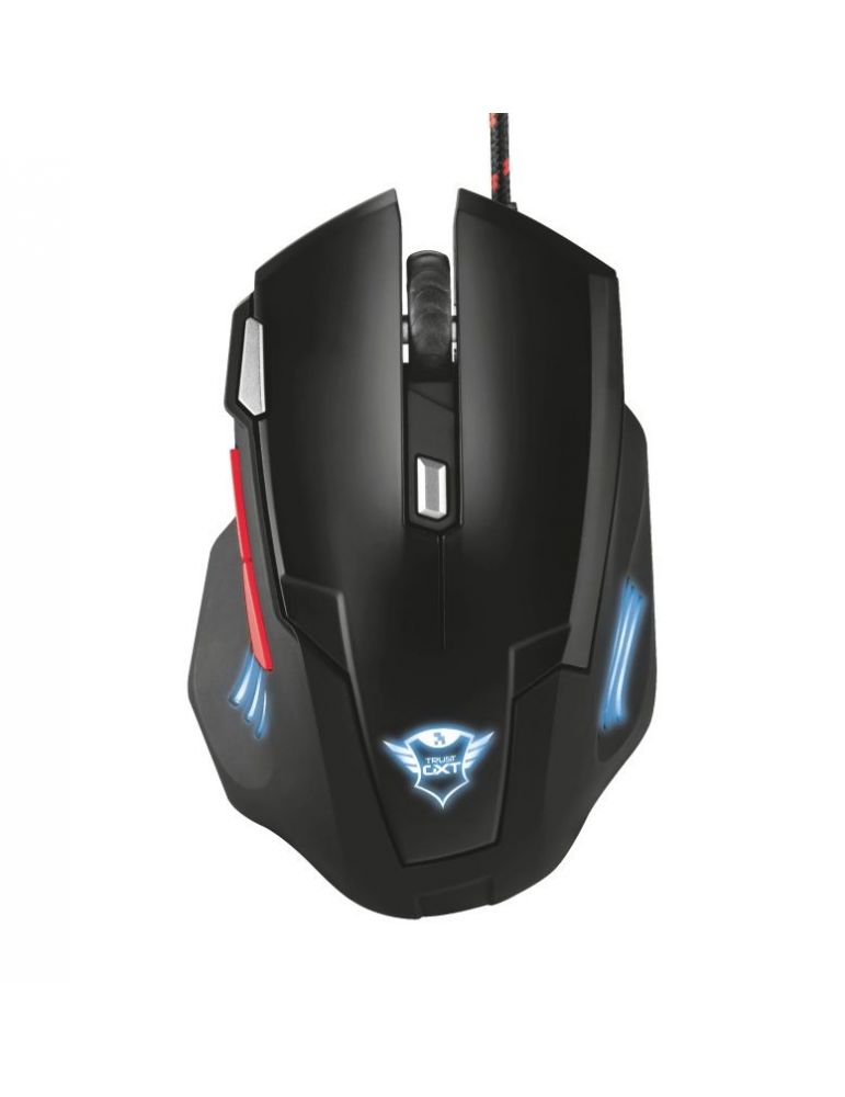 Mouse trust gxt 111 neebo gaming cu fir usb optic 2500 dpi butoane/scroll 7/1 iluminare buton selectare viteza negru tr-21090 (i