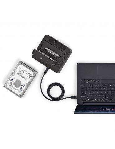 StarTech.com SDOCK2U313 stație docking driver stocare USB 3.2 Gen 2 (3.1 Gen 2) Type micro-B Negru