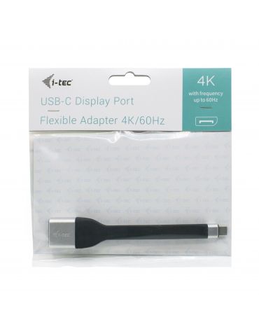 i-tec C31FLATDP60HZ adaptor pentru cabluri video 0,11 m USB tip-C DisplayPort Negru