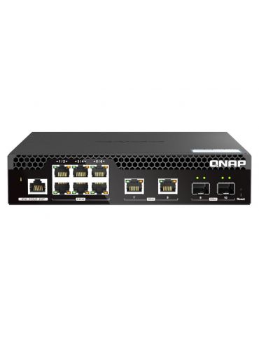 QNAP QSW-M2106R-2S2T switch-uri Gestionate L2 10G Ethernet (100 1000 10000) 1U Negru - Tik.ro