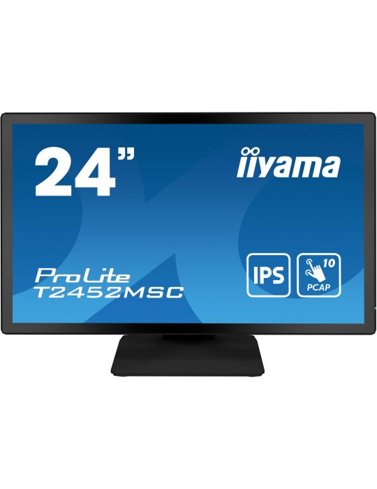 iiyama ProLite T2452MSC-B1 monitoare LCD 60,5 cm (23.8") 1920 x 1080 Pixel Full HD Ecran tactil Multi-gestual Negru
