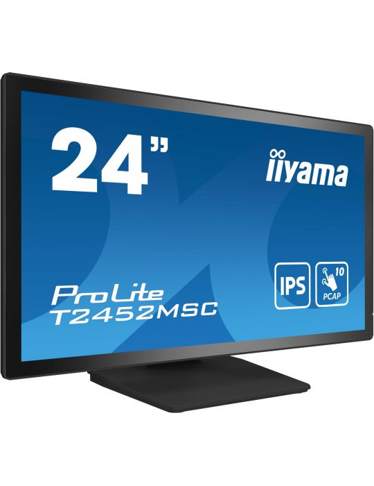 iiyama ProLite T2452MSC-B1 monitoare LCD 60,5 cm (23.8") 1920 x 1080 Pixel Full HD Ecran tactil Multi-gestual Negru