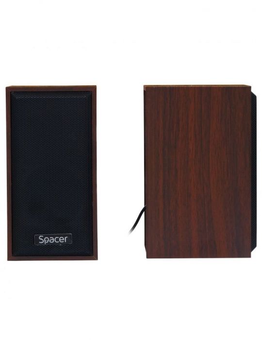 Boxe spacer 2.0 rms:  6w (2 x 3w) control volum usb power wooden spsk-201-wd (include tv 0.8lei) Spacer - 1