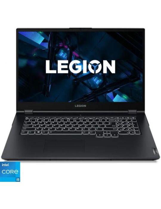 Laptop Lenovo Legion 5 17ITH6,i5-11400H, 17.3", RAM 8GB,HDD 1TB + SSD 256GB, nVidia GeForce RTX 3050 4GB, Free DOS, Phantom Blue
