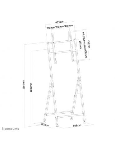 Neomounts PLASMA-M1000 sistem montare consolă media 139,7 cm (55") Negru