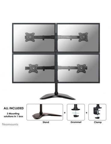 Neomounts NM-D335D4BLACK sistem montare monitor stand 68,6 cm (27") Negru Birou - Tik.ro