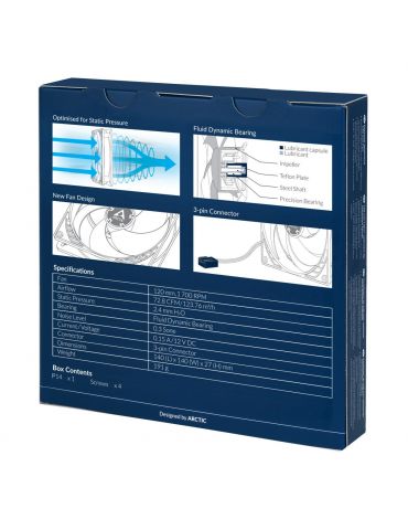 ARCTIC P14 Carcasă calculator Distracţie 14 cm Negru