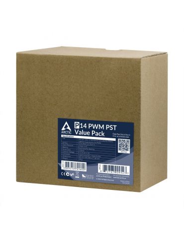 ARCTIC P14 PWM PST Value Pack Carcasă calculator Distracţie 14 cm Negru 5 buc.