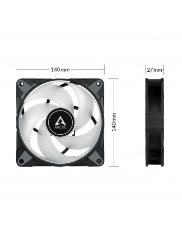 ARCTIC P14 PWM PST A-RGB 0dB Carcasă calculator Distracţie 14 cm Negru 3, 1