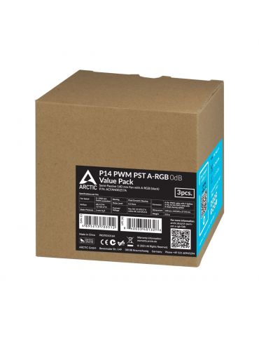 ARCTIC P14 PWM PST A-RGB 0dB Carcasă calculator Distracţie 14 cm Negru 3, 1