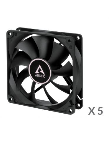 ARCTIC F9 Carcasă calculator Distracţie 9,2 cm Negru 5 buc.