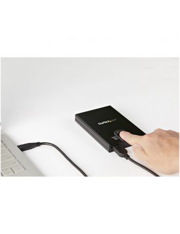 StarTech.com S251BMU3FP carcasă disc memorie Cutie protecție HDD SSD Negru 2.5"