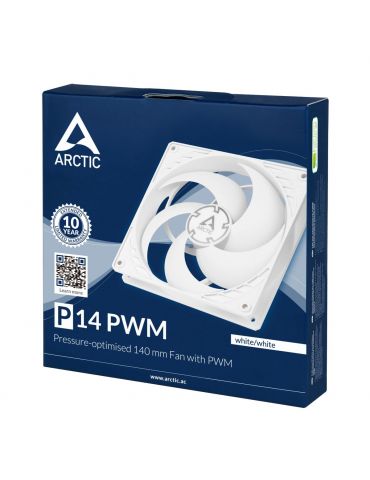 ARCTIC P14 PWM Carcasă calculator Distracţie 14 cm Alb 1 buc.
