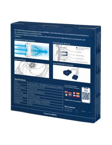ARCTIC P14 PWM PST Carcasă calculator Distracţie 14 cm Alb