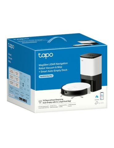 TP-Link Tapo RV20 Mop Plus aspiratoare robot 4 L Sac praf Negru, Alb