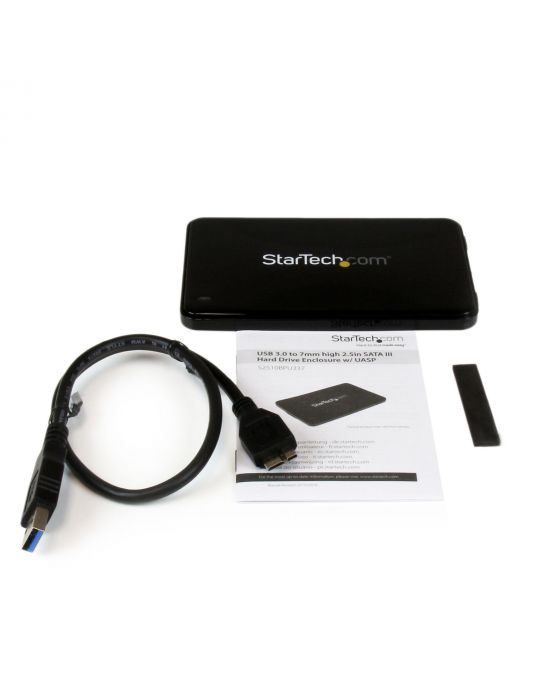 StarTech.com S2510BPU337 carcasă disc memorie Cutie protecție HDD SSD Negru 2.5"
