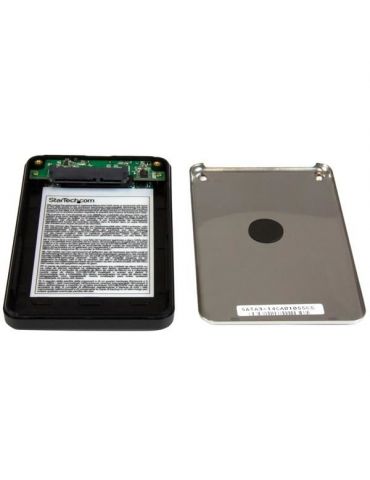 StarTech.com S2510BU33PW carcasă disc memorie Cutie protecție HDD SSD Negru 2.5"