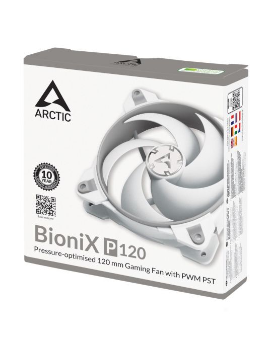ARCTIC BioniX P120 Carcasă calculator Distracţie 12 cm Gri, Alb
