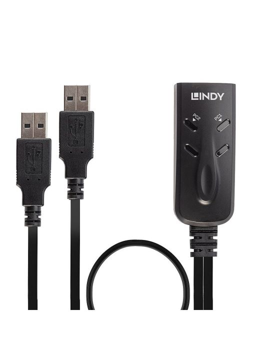 Lindy 32165 switch-uri pentru tastatură, mouse și monitor (KVM) Negru