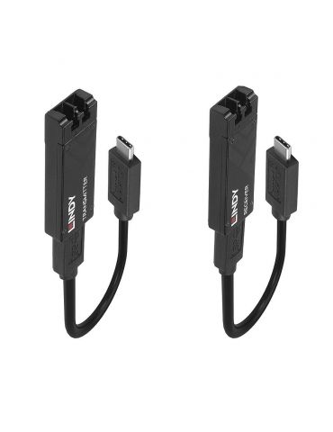 Lindy 43312 repetoare de rețea Transmițător & receptor rețea Negru - Tik.ro