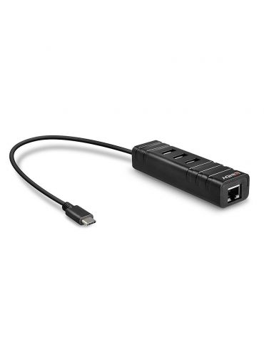 Lindy 43249 hub-uri de interfață USB 3.2 Gen 1 (3.1 Gen 1) Type-C 5000 Mbit s Negru - Tik.ro