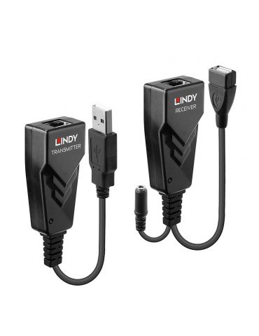 Lindy 42674 repetoare de rețea Transmițător & receptor rețea Negru - Tik.ro