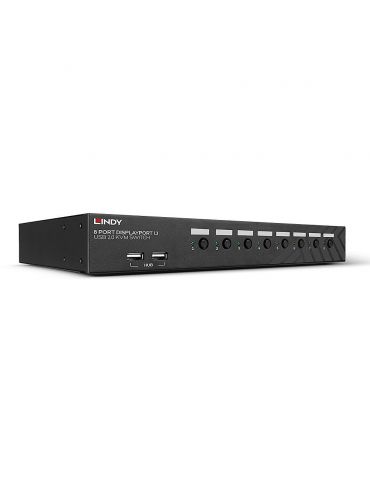 Lindy 39540 switch-uri pentru tastatură, mouse și monitor (KVM) Raft pentru montat echipamente Negru - Tik.ro