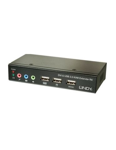 Lindy 39377 switch-uri pentru tastatură, mouse și monitor (KVM) Negru - Tik.ro